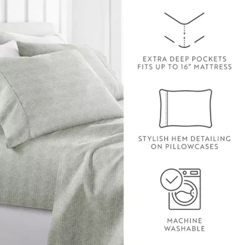 Casual Comfort Dashed Lines Patterned Sheet Set