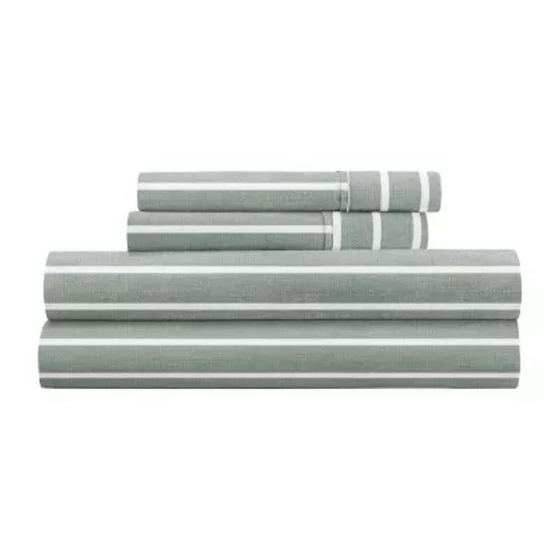Casual Comfort Distressed Awning Patterned Sheet Set