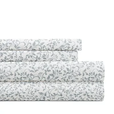 Casual Comfort Distressed Vine Patterned Sheet Set