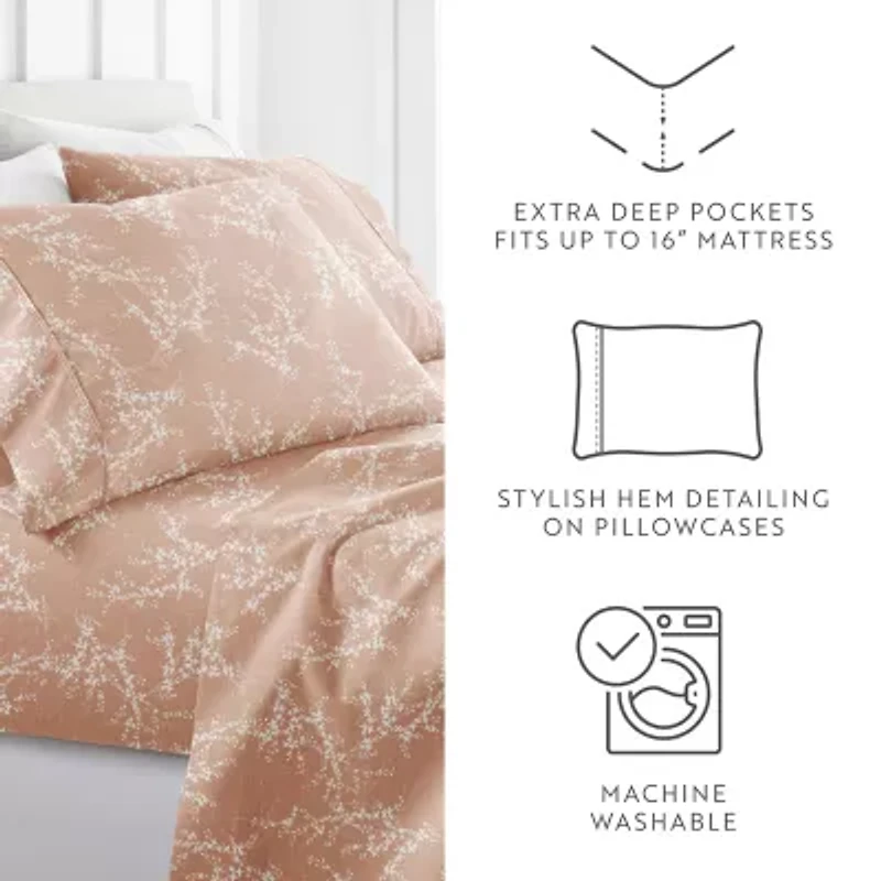 Casual Comfort Distressed Willow Patterned Sheet Set