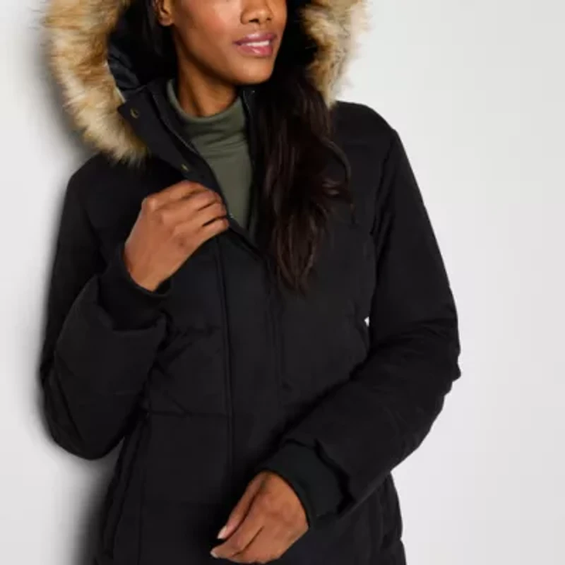 St. John's Bay Womens Heavyweight Puffer Jacket