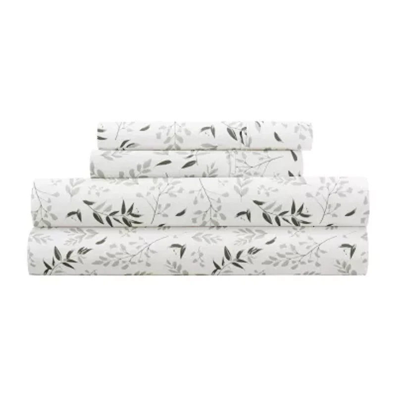 Casual Comfort Tossed Foliage Patterned Sheet Set