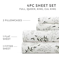 Casual Comfort Tossed Foliage Patterned Sheet Set