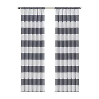 Eclipse Peabody Rod Pocket Blackout Single Curtain Panel