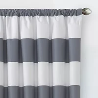 Eclipse Peabody Rod Pocket Blackout Single Curtain Panel