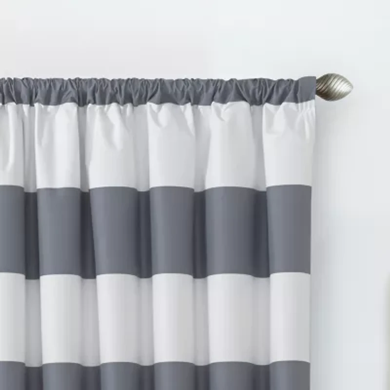 Eclipse Peabody Rod Pocket Blackout Single Curtain Panel