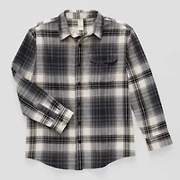 Thereabouts Little & Big Kid Boys Long Sleeve Regular Fit Flannel Shirt
