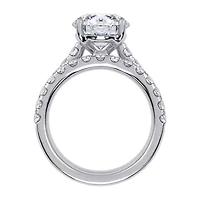 (G-H / Si1-Si2) Womens 4 CT. T.W. Lab Grown White Diamond 14K Gold Round Side Stone Bridal Set
