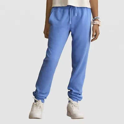 Xersion Super Soft Little & Big Kid Girls Cuffed Mid Rise Regular Fit Fleece Jogger Pant
