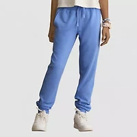 Xersion Super Soft Little & Big Kid Girls Cuffed Mid Rise Regular Fit Fleece Jogger Pant