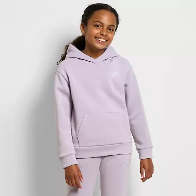 PUMA Big Kid Girls Long Sleeve Fleece Hoodie