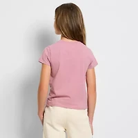 PUMA Big Kid Girls Crew Neck Short Sleeve Regular Fit Graphic T-Shirt