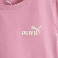 PUMA Big Kid Girls Crew Neck Short Sleeve Regular Fit Graphic T-Shirt