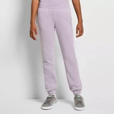 PUMA Big Girls Tapered Fleece Jogger Pant