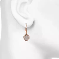 Bijoux Bar Delicates Womens Heart Drop Earrings