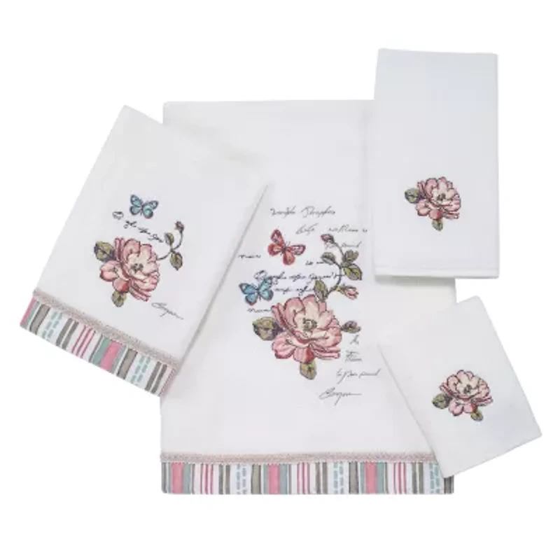 Avanti Butterfly Garden Floral Bath Towel