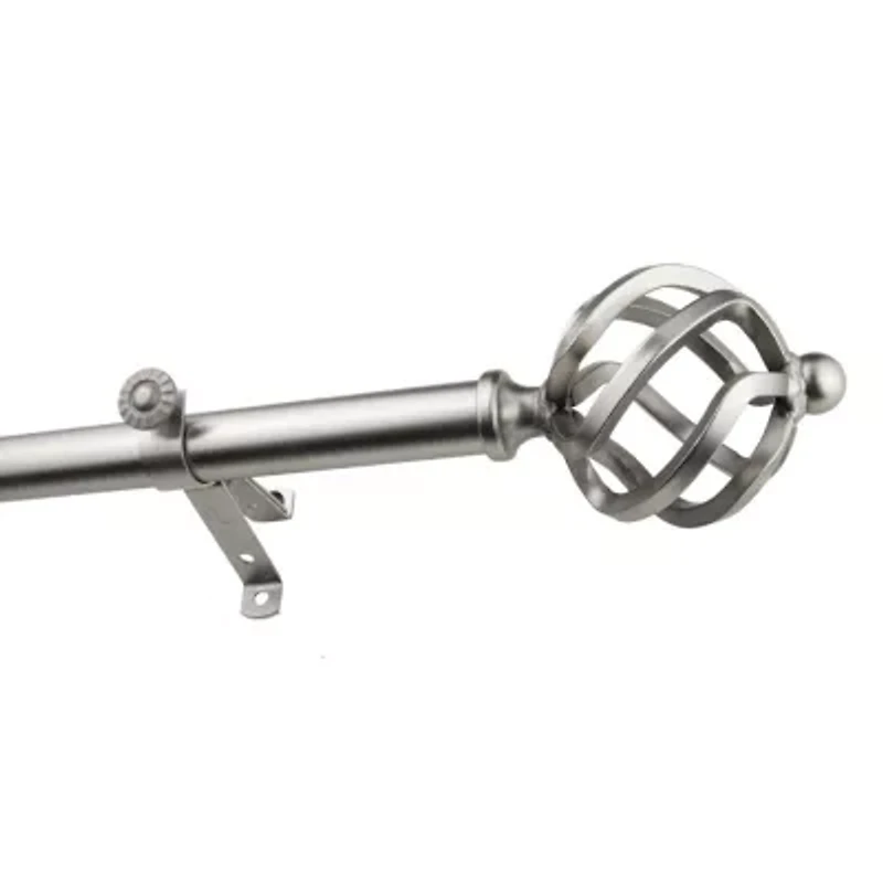 Rod Desyne 13/16" Adjustable Curtain with Twist Finials