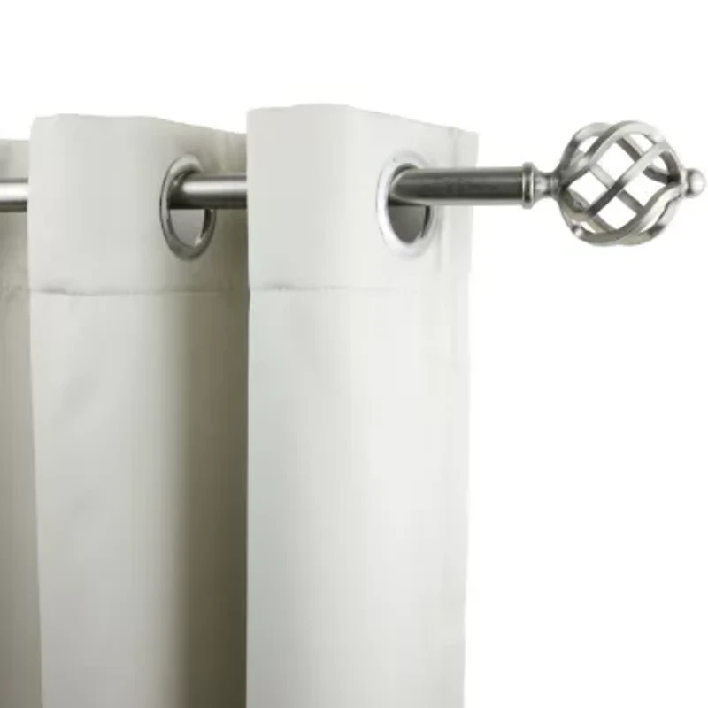 Rod Desyne 13/16" Adjustable Curtain with Twist Finials