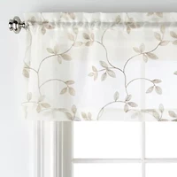 Regal Home Meadow Embroidered Rod Pocket Valance