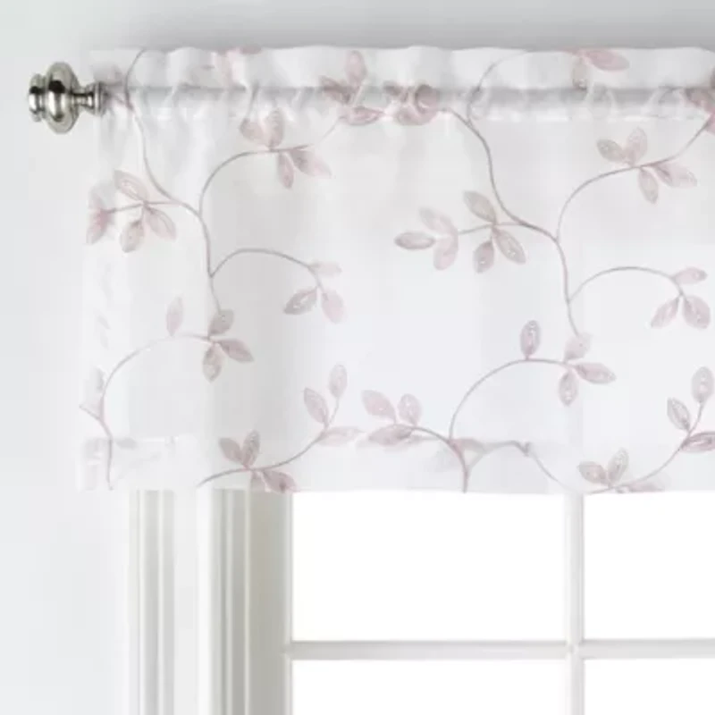 Regal Home Meadow Embroidered Rod Pocket Valance