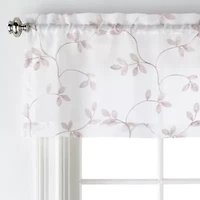 Regal Home Meadow Embroidered Rod Pocket Valance