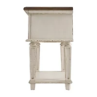 Signature Design by Ashley Realyn 24" 1 Drawer Nightstand in Chipped White