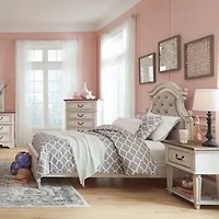 Signature Design by Ashley Realyn 24" 1 Drawer Nightstand in Chipped White