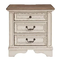 Signature Design by Ashley Realyn 3-Drawer Nightstand in Chipped White