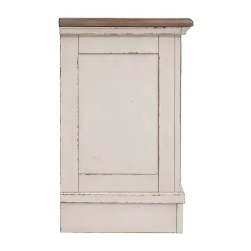 Signature Design by Ashley Realyn 3-Drawer Nightstand in Chipped White
