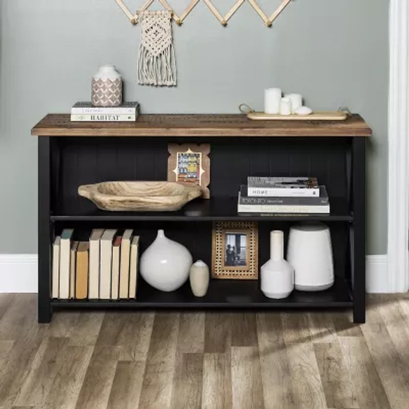 Walker Edison Freeda Small Space Collection Storage Console Table