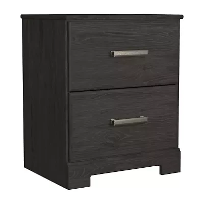 Signature Design by Ashley Belachime 2-Drawer Nightstand in Charcoal