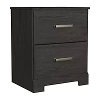 Signature Design by Ashley Belachime 2-Drawer Nightstand in Charcoal