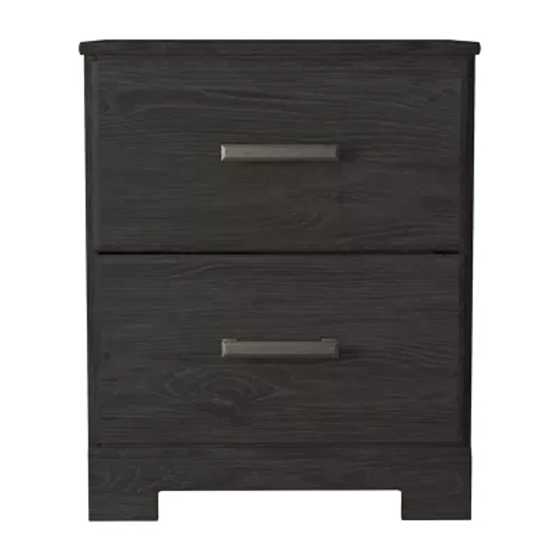 Signature Design by Ashley Belachime 2-Drawer Nightstand in Charcoal