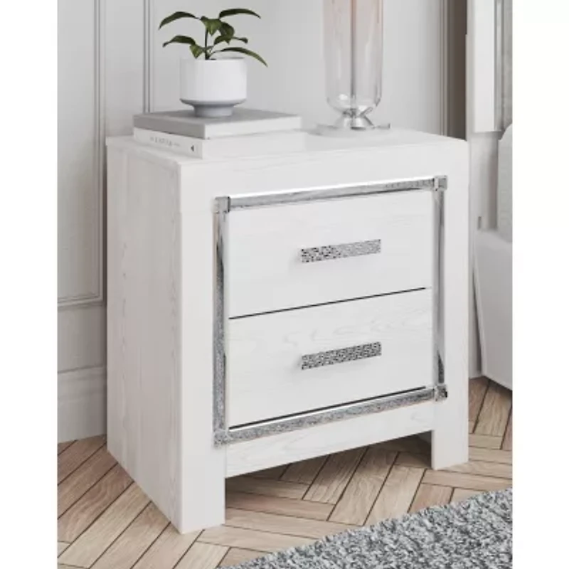 Signature Design by Ashley Altyra 2-Drawer Nightstand in White