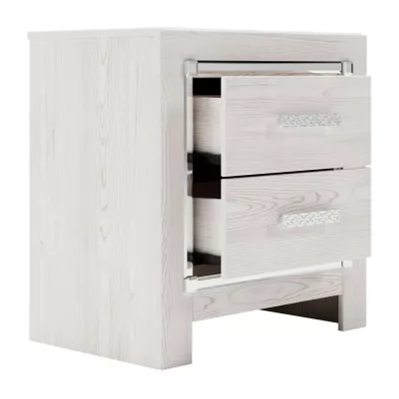 Signature Design by Ashley Altyra 2-Drawer Nightstand in White
