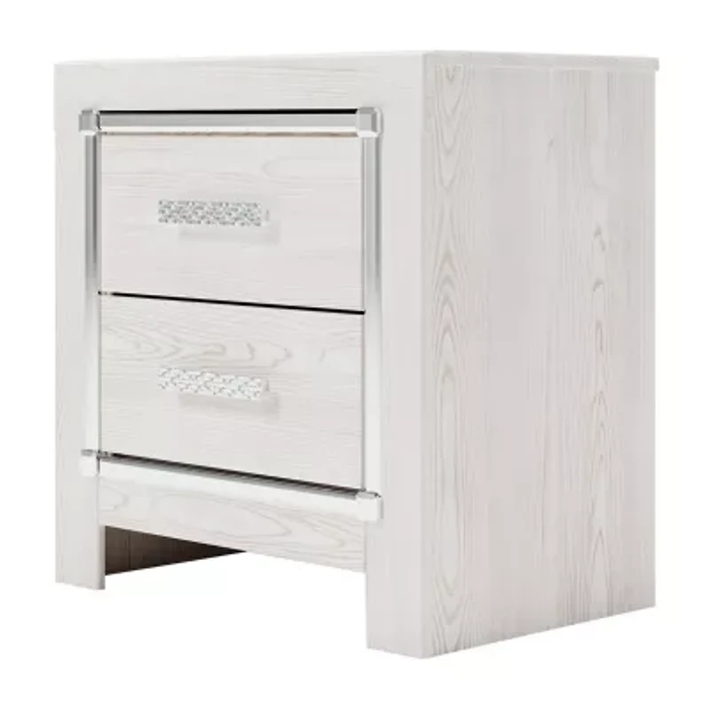 Signature Design by Ashley Altyra 2-Drawer Nightstand in White