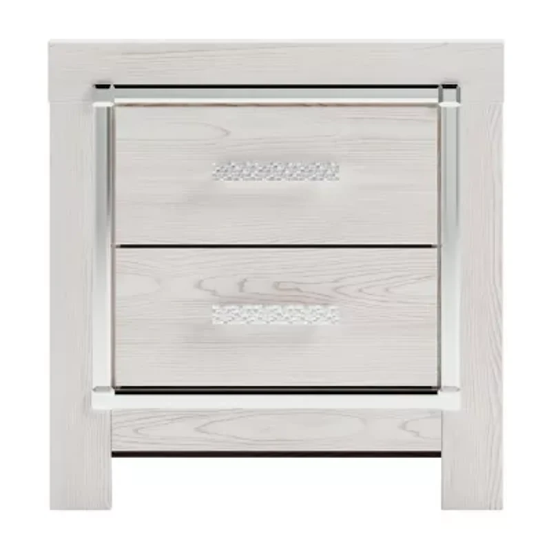 Signature Design by Ashley Altyra 2-Drawer Nightstand in White