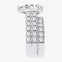 (H-I / SI1-SI2) Signature By Modern Bride Womens 5 CT. T.W. Lab Grown White Diamond 14K Gold Pear Bridal Set