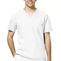 Wink® W123 Mens V Neck Short Sleeve Moisture Wicking Wrinkle Resistant Quick Dry Scrub Top