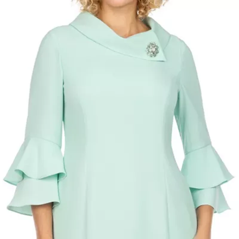 Giovanna Signature 3/4 Sleeve Shift Dress - Plus