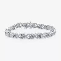 1/10 Ct.T.W. Womens CT. T.W. Natural White Diamond Sterling Silver 7.5 Inch Tennis Bracelet