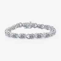 1/10 Ct.T.W. Womens CT. T.W. Natural White Diamond Sterling Silver 7.5 Inch Tennis Bracelet