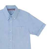 French Toast Little & Big Kid Boys Wrinkle Resistant Button Down Collar Short Sleeve Dress Shirt