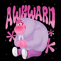 Inside Out 2 Always Awkward Oversized Womens Crew Neck Short Sleeve Juniors Graphic T-Shirt