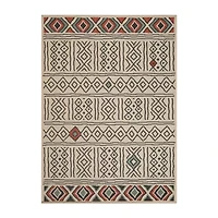 LR Home Tribal Diamond Indoor Outdoor Rectangular Area Rug