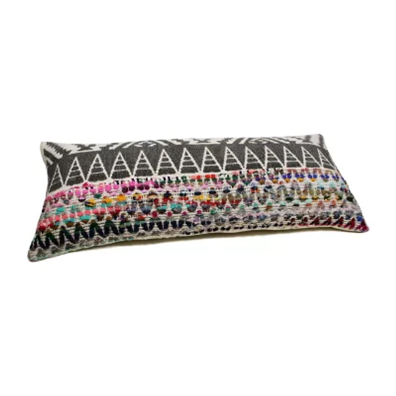 LR Home Cirra Chevron Lumbar Pillow