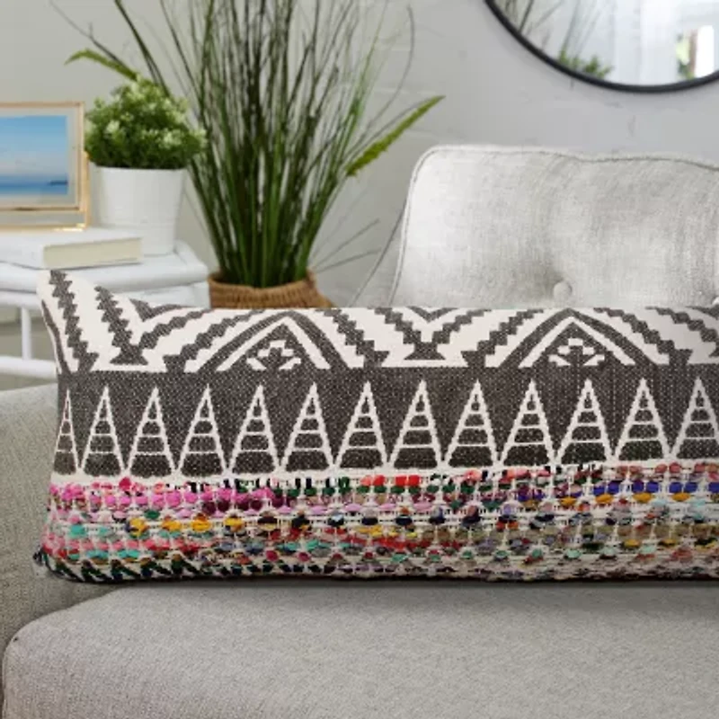 LR Home Cirra Chevron Lumbar Pillow