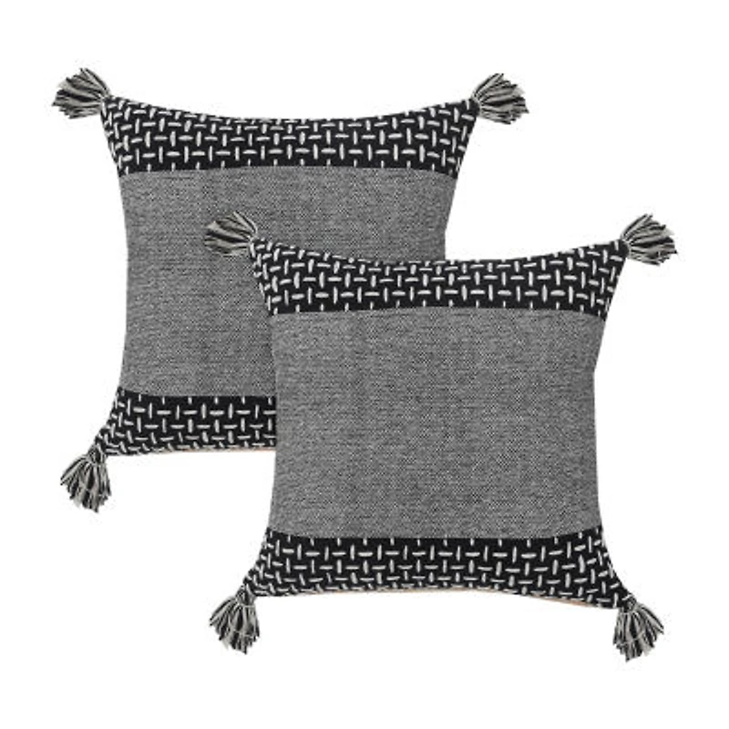 LR Home Nas Geo Set 2 Square Throw Pillow