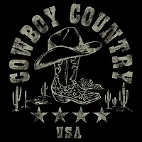 Mens Short Sleeve Cowboy Country Graphic T-Shirt