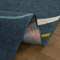 LR Home Swirl 24"X36" Indoor Outdoor Rectangular Accent Rug